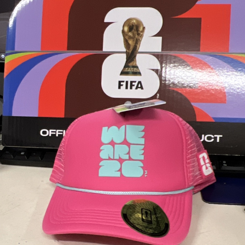 FIFA World Cup 2026 We Are 26 Pink Foam Trucker Hat Mesh Snapback Cap New